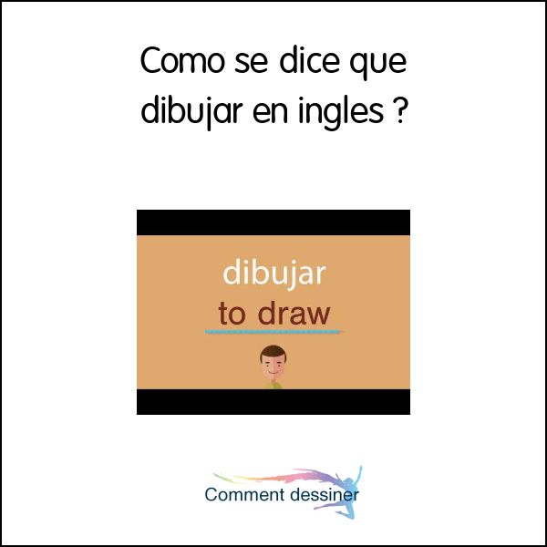 Como se dice que dibujar en ingles